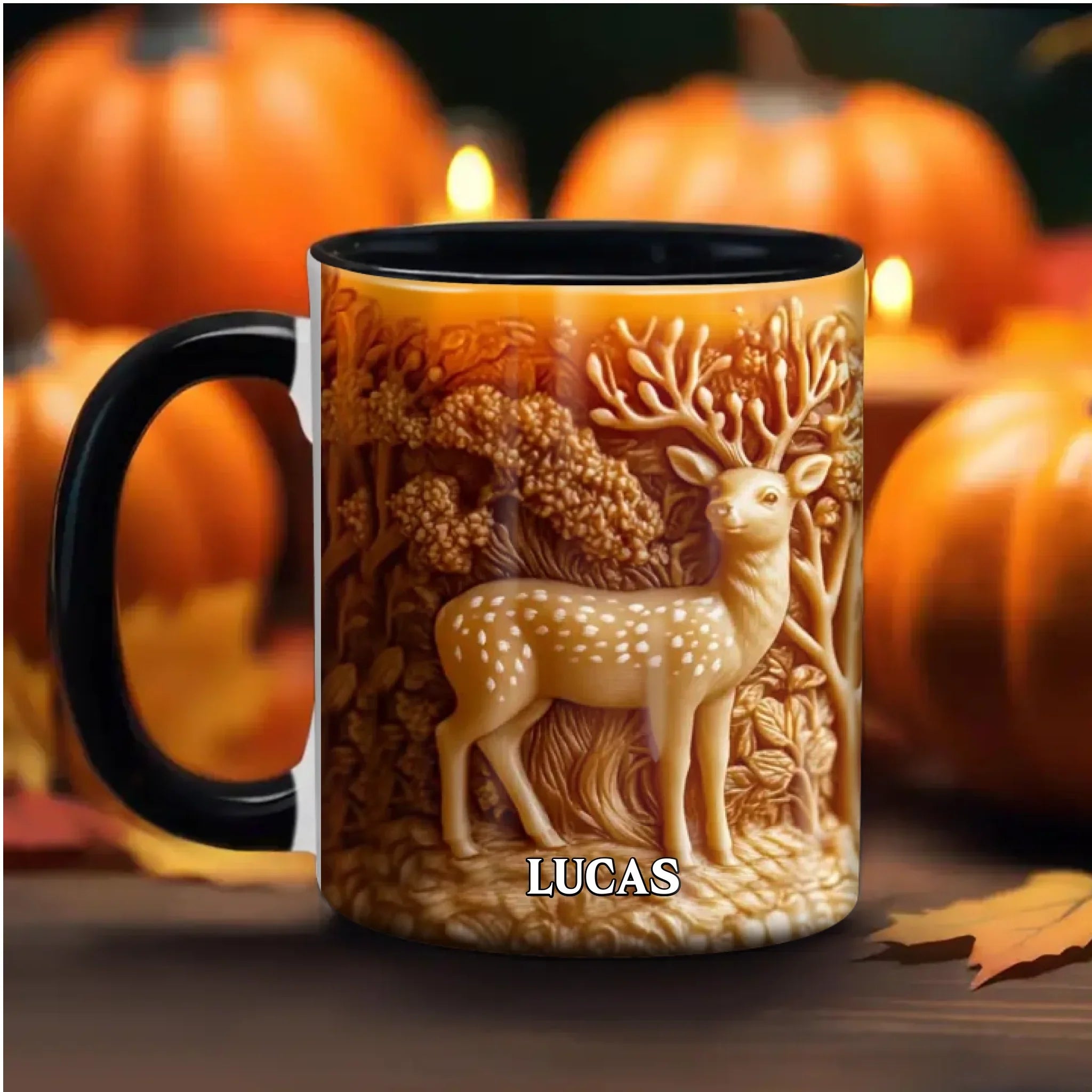 Personalized 3D Deer Hunting Accent Mug - Gift Idea For Hunting Lover