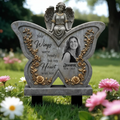 Personalized Memorial Angel Butterfly Metal Sign - Memorial Gift Idea For Mother's Day - Your Wings Were Ready But My Heart Was Not