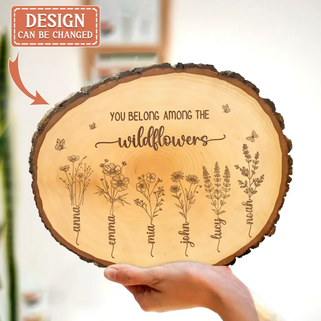 Personalized Grandma's Garden Wooden Art - Mother's Day Gift Idea For Grandma/ Mom - You Belong Among The Wildflowers