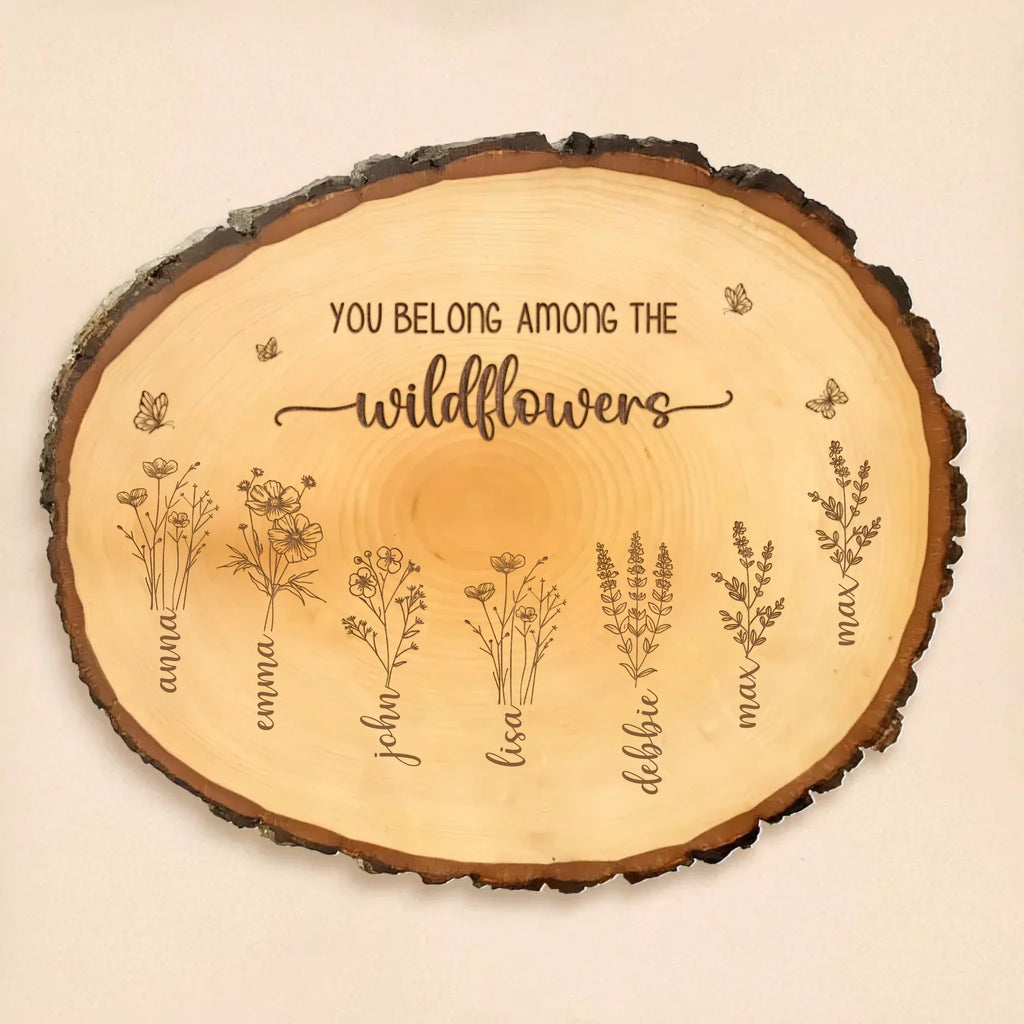 Personalized Grandma's Garden Wooden Art - Mother's Day Gift Idea For Grandma/ Mom - You Belong Among The Wildflowers