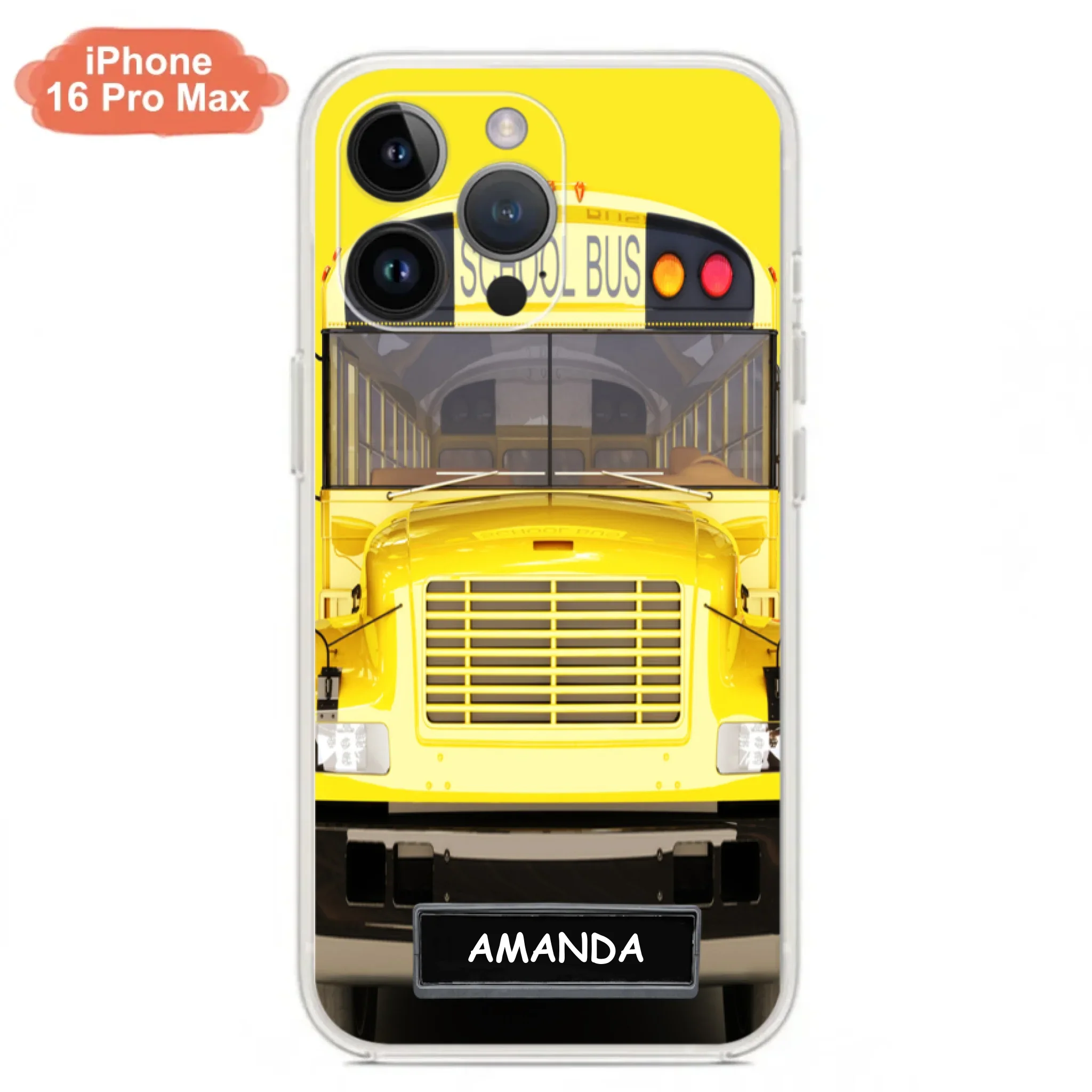 Personalized School Bus Phone Case - Gift Idea For School Bus Lovers - Case For iPhone, Samsung and Xiaomi