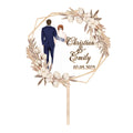 Personalized Custom Shape Acrylic Wedding Cake Topper - Couple Silhouette Cake Sign - Engagement/ Wedding Gift Idea