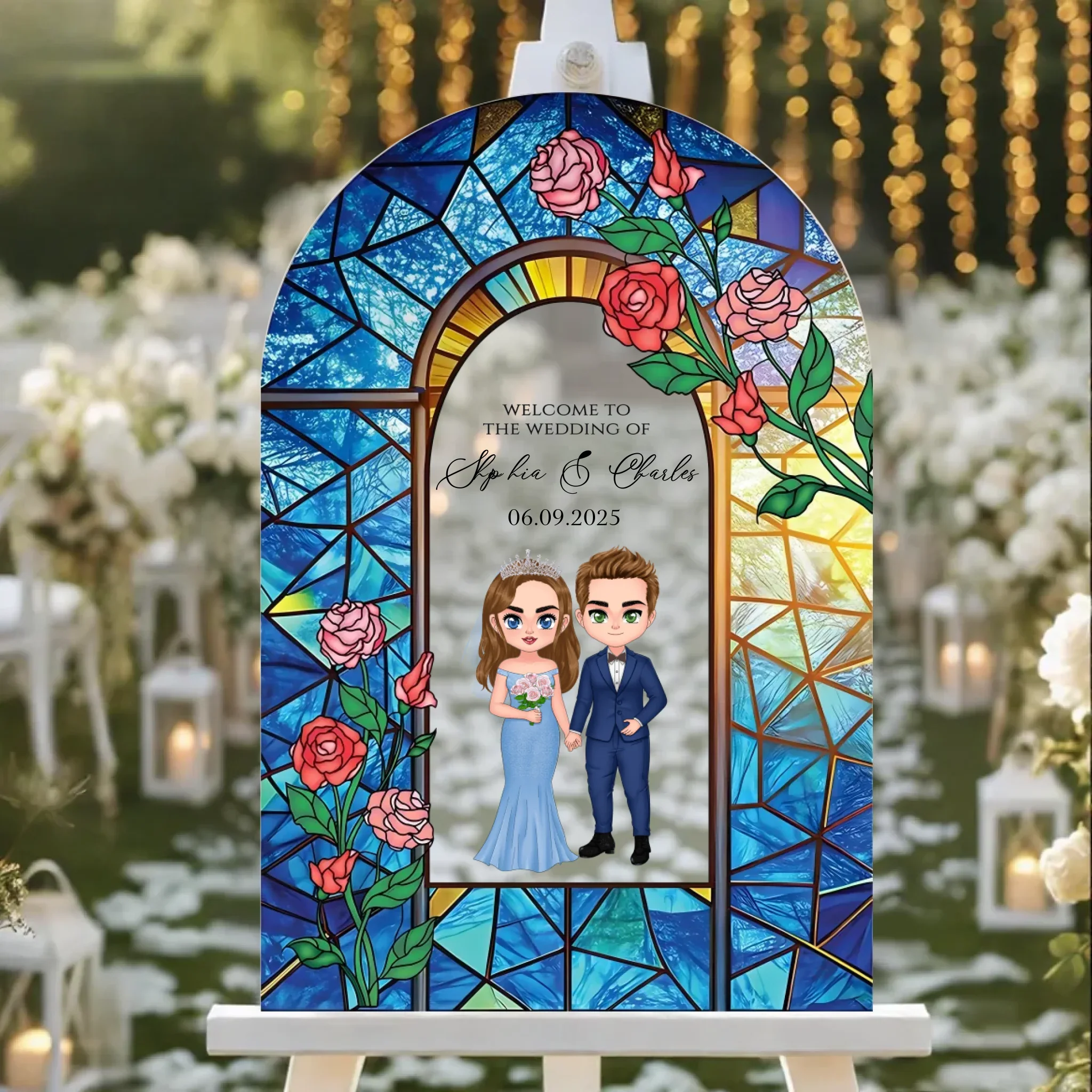 Personalized Couple Acrylic Plaque - Anniversary/Wedding Gift Idea for Couple - Welcome To The Wedding