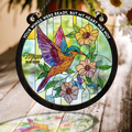 Personalized Memorial Suncatcher - Memorial Gift Idea For Family - Your Wings Were Ready But My Heart Was Not