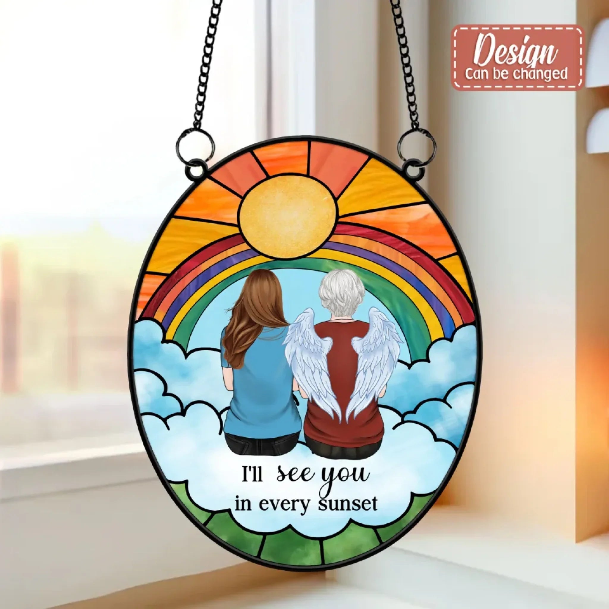 Personalized Memorial Suncatcher - Memorial Gift Idea For Family Members - Up to 5 People - I'll See You In Every Sunset