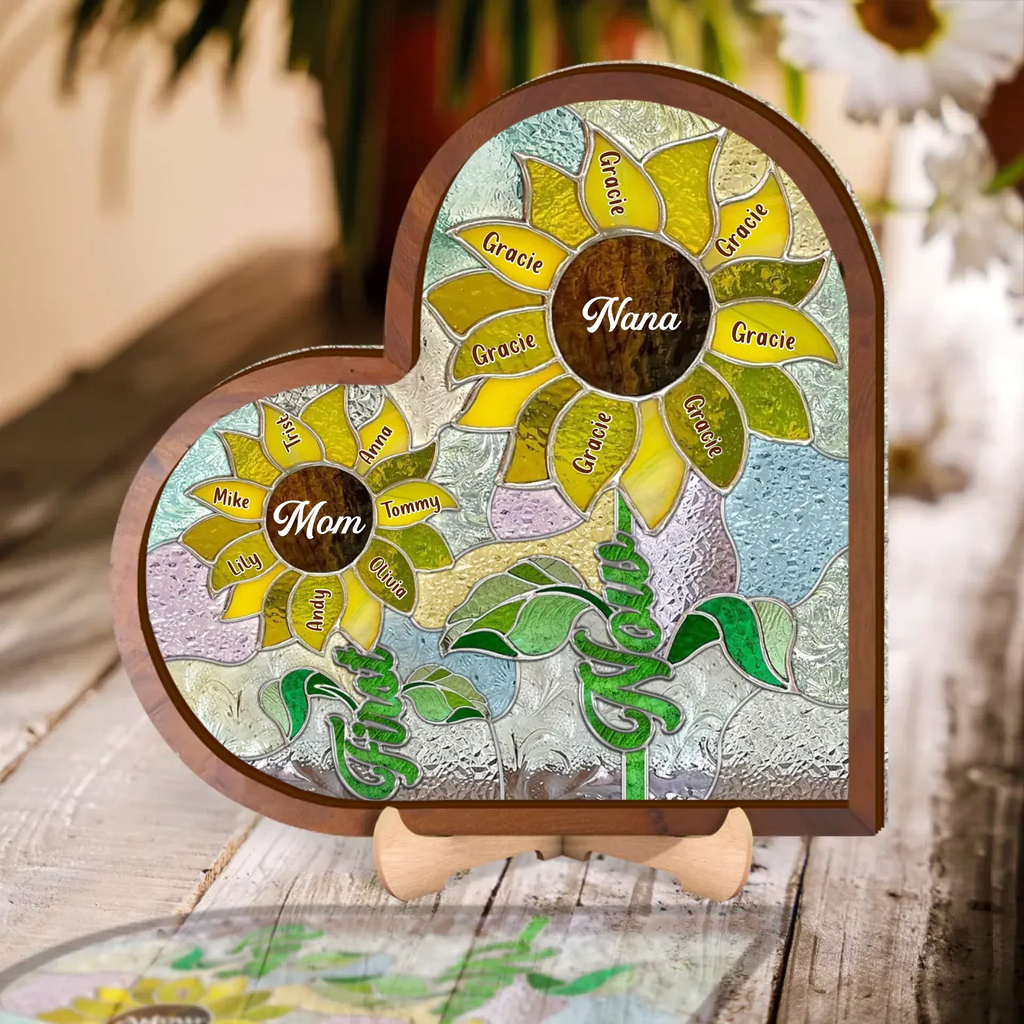 Personalized First Mom Now Nana Sunflower Suncatcher - Mother's Day Gift Idea