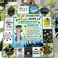 Personalized Chibi Girl Graduation Blanket - Gift Idea For Graduation/Daughter - I Hope That You Know Somebody Loves You
