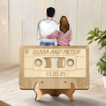 Personalized Music Couple Wooden Art - Gift Idea For Couple