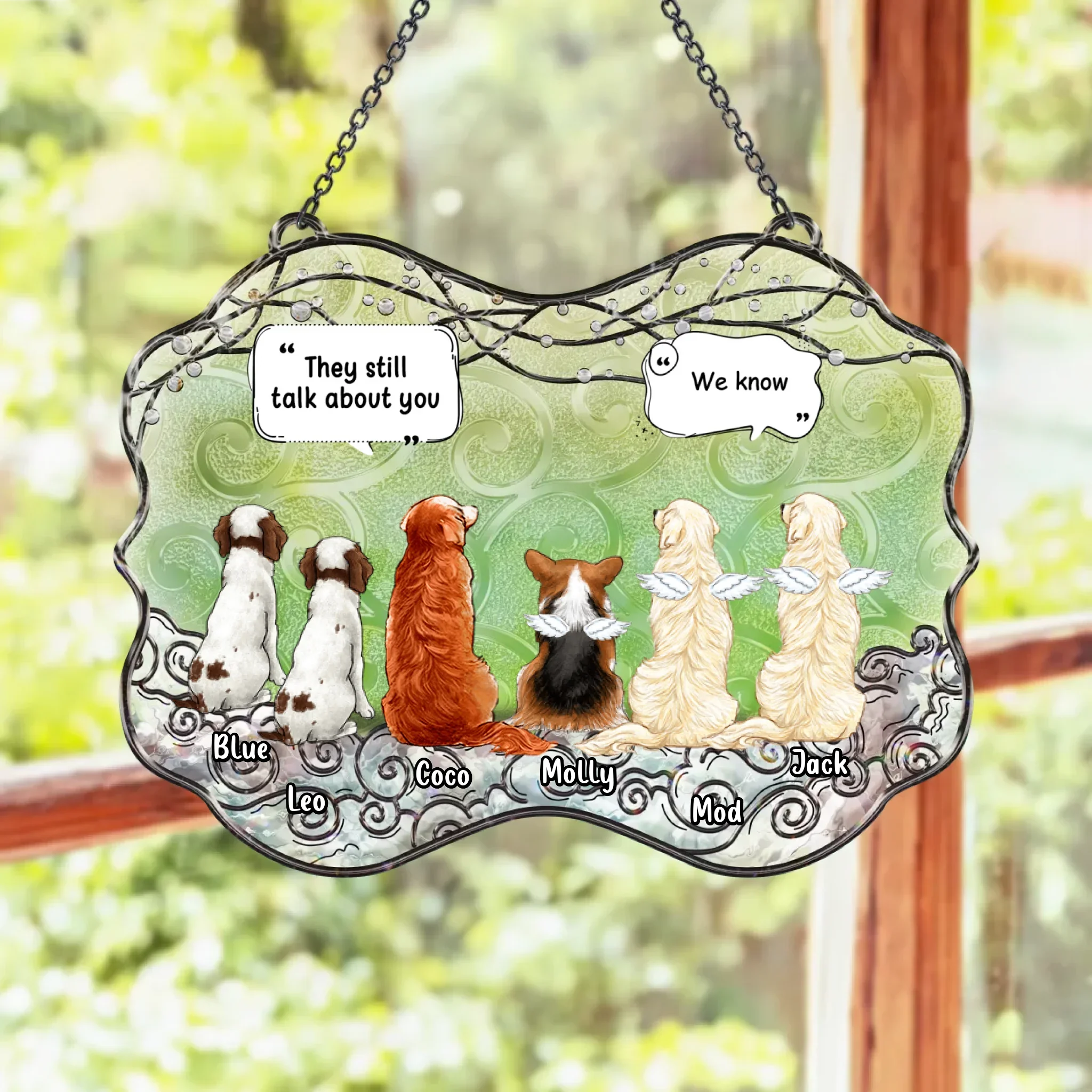 Personalized Memorial Dog Acrylic Suncatcher - Gift Idea For Dog Lover - They Still Talk About You