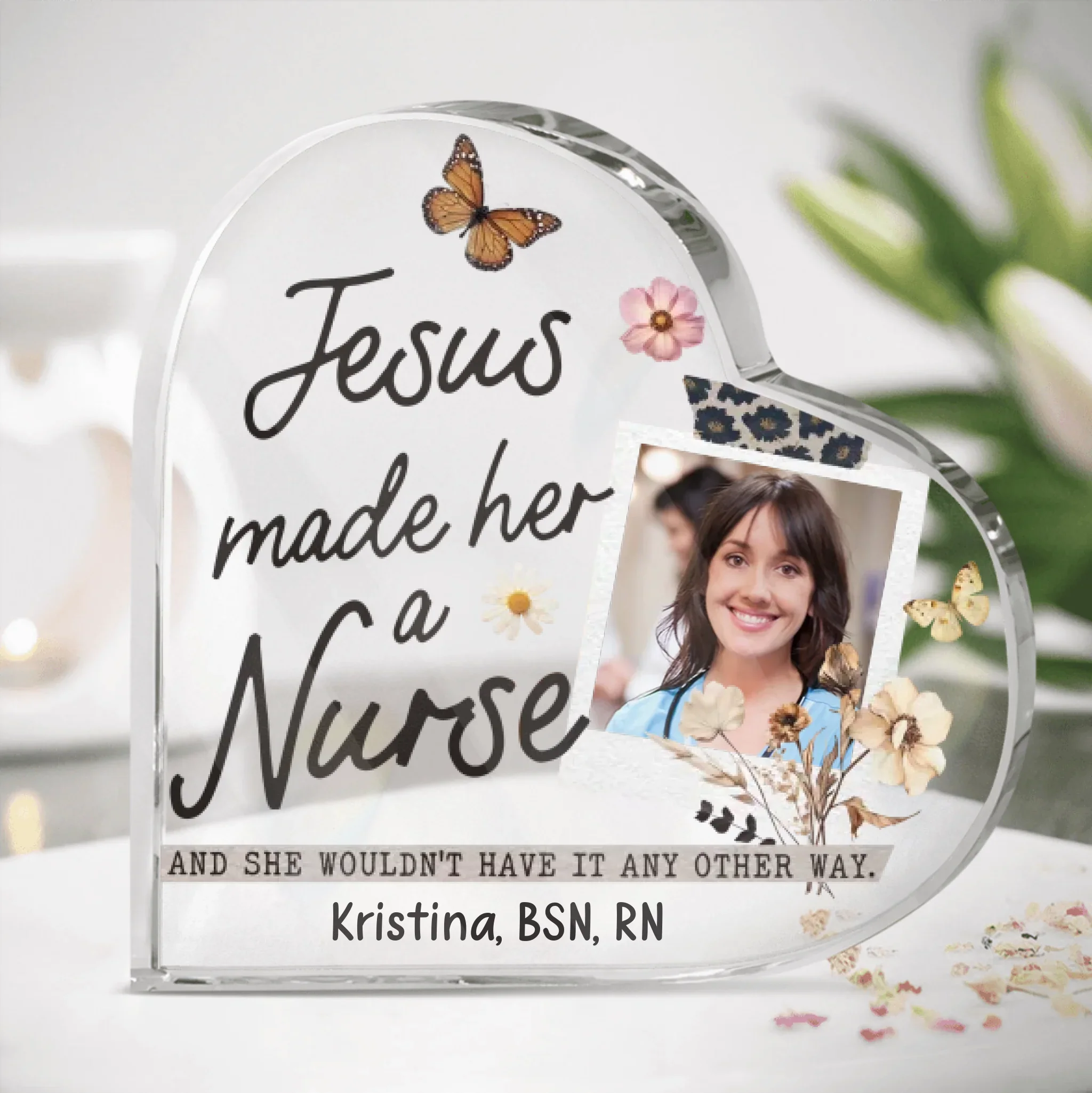 Personalized Nurse Photo Acrylic Plaque - Gift Idea For Nurses - Love Nurse Life