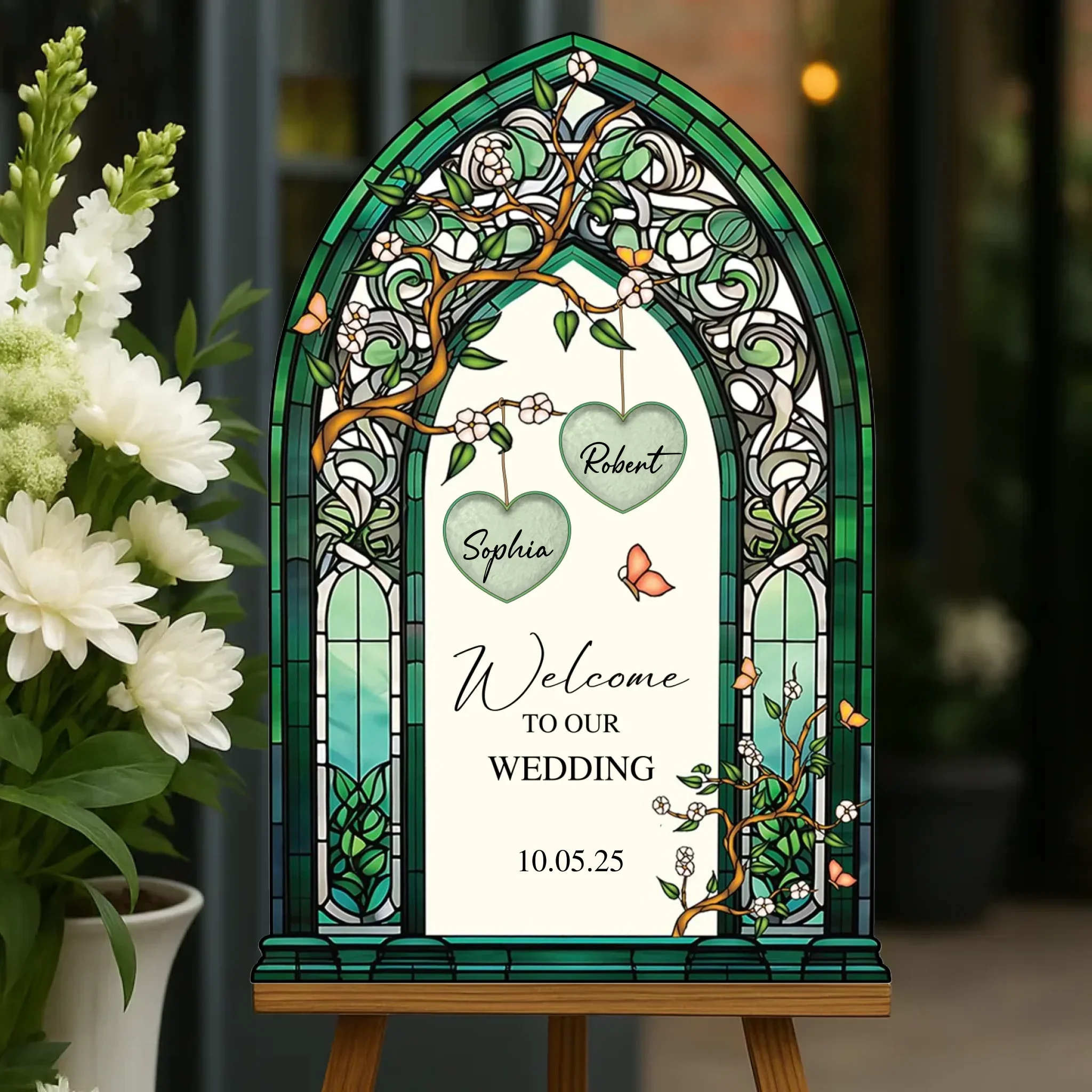 Personalized Acrylic Wedding Sign - Anniversary/Wedding Gift Idea For Couple