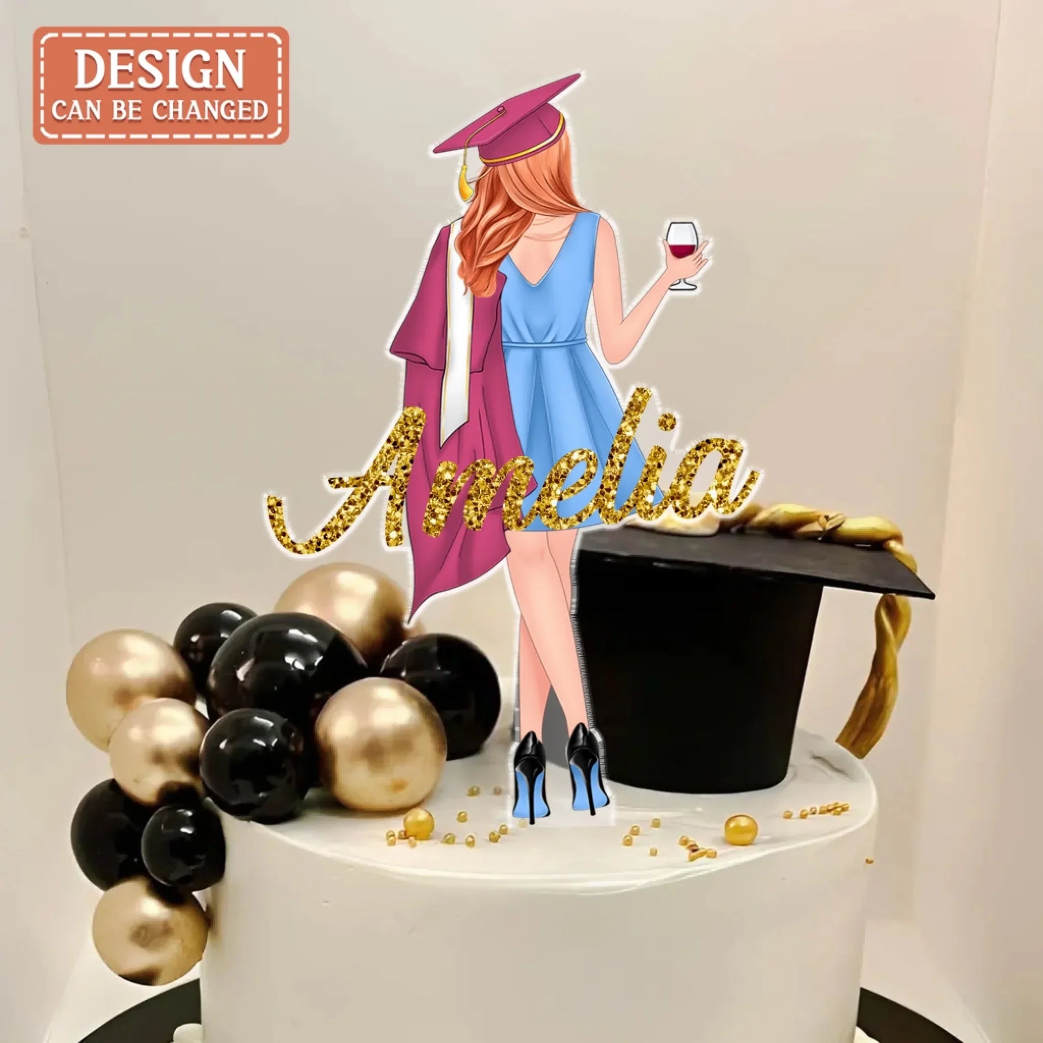 Personalized  Graduation 2025 Acrylic Cake Topper - Graduation Gift