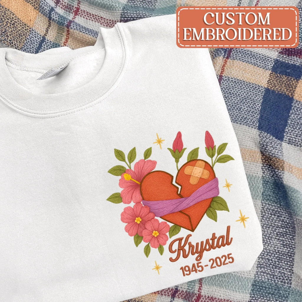 Personalized Memorial Embroidered T-Shirt/Sweater/Hoodie - Memorial Gift Idea
