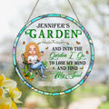 Personalized Garden Cat Acrylic Suncatcher - Gift Idea For Garden/Cat Lovers - And Into The Garden I Go To Lose My Mind And Find My Soul