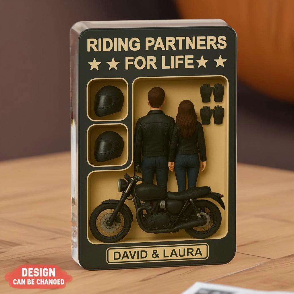 Custom Couple Riding Partner Acrylic Plaque - Riding Partners For Life - Gift Idea For Couple/ Parents/ Wedding/ Anniversary