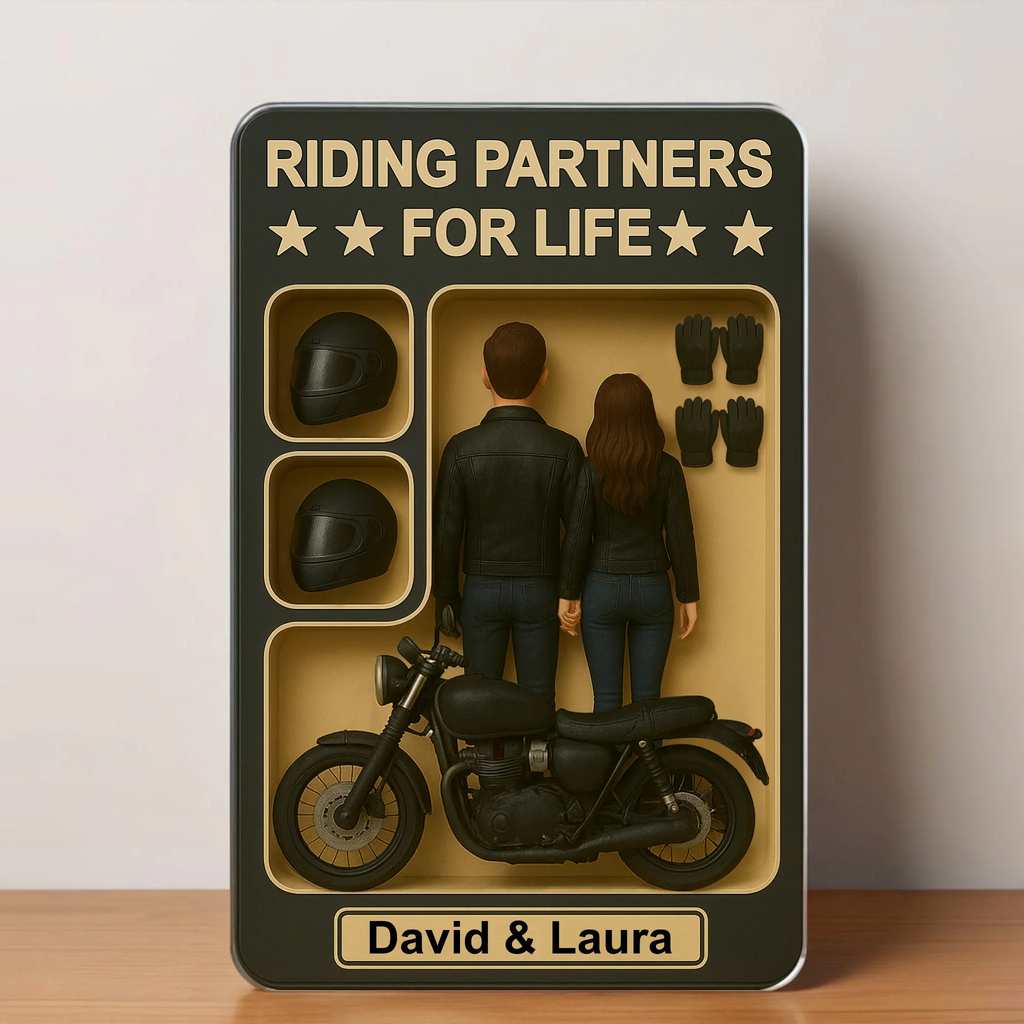 Custom Couple Riding Partner Acrylic Plaque - Riding Partners For Life - Gift Idea For Couple/ Parents/ Wedding/ Anniversary
