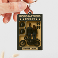 Custom Couple Riding Partner KeyChain - Riding Partners For Life - Gift Idea For Couple/ Parents/ Wedding/ Anniversary