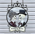 Personalized Skull Couple Acrylic Suncatcher - Gift Idea For Couple/Husband And Wife
