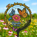 Personalized Memorial Metal Sign - Memorial Gift Idea For Family Member - Your Wings Were Ready But My Heart Was Not