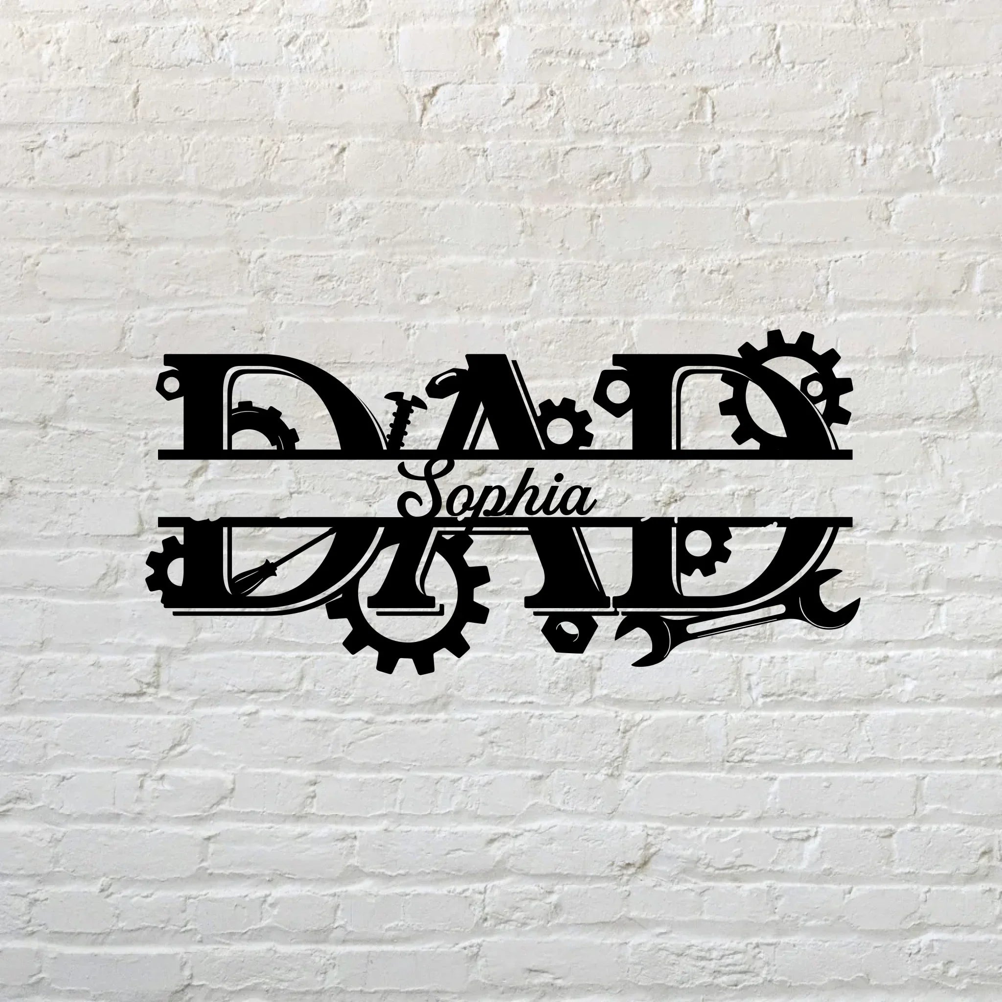 Personalized Dad Metal Sign - Gift Idea For Father's Day - Up to 5 Kids