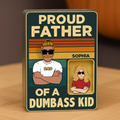 Personalized Proud Father Acrylic Block - Gift Idea For Father's Day - Up To 5 Kids