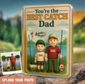 Personalized Father And Kids Fishing Acrylic Block - Gift Idea For Father's Day - Upload Photo - You're The Best Catch Dad