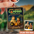 Personalized Father And Kids Camping Acrylic Keychain - Gift Idea For Father's Day - Upload Photo - Father & Daughter Camping Partners For Life