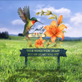 Personalized Memorial Metal Sign - Memorial Gift Idea For Family Member - Your Wings Were Ready But My Heart Was Not