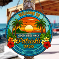 Personalized Welcome To Oasis Acrylic Suncatcher - Summer Gift Idea - Relax Laugh Enjoy