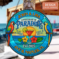 Personalized Patio/Poolside Acrylic Suncatcher - Summer Gift Idea - Little Slice Of Paradise