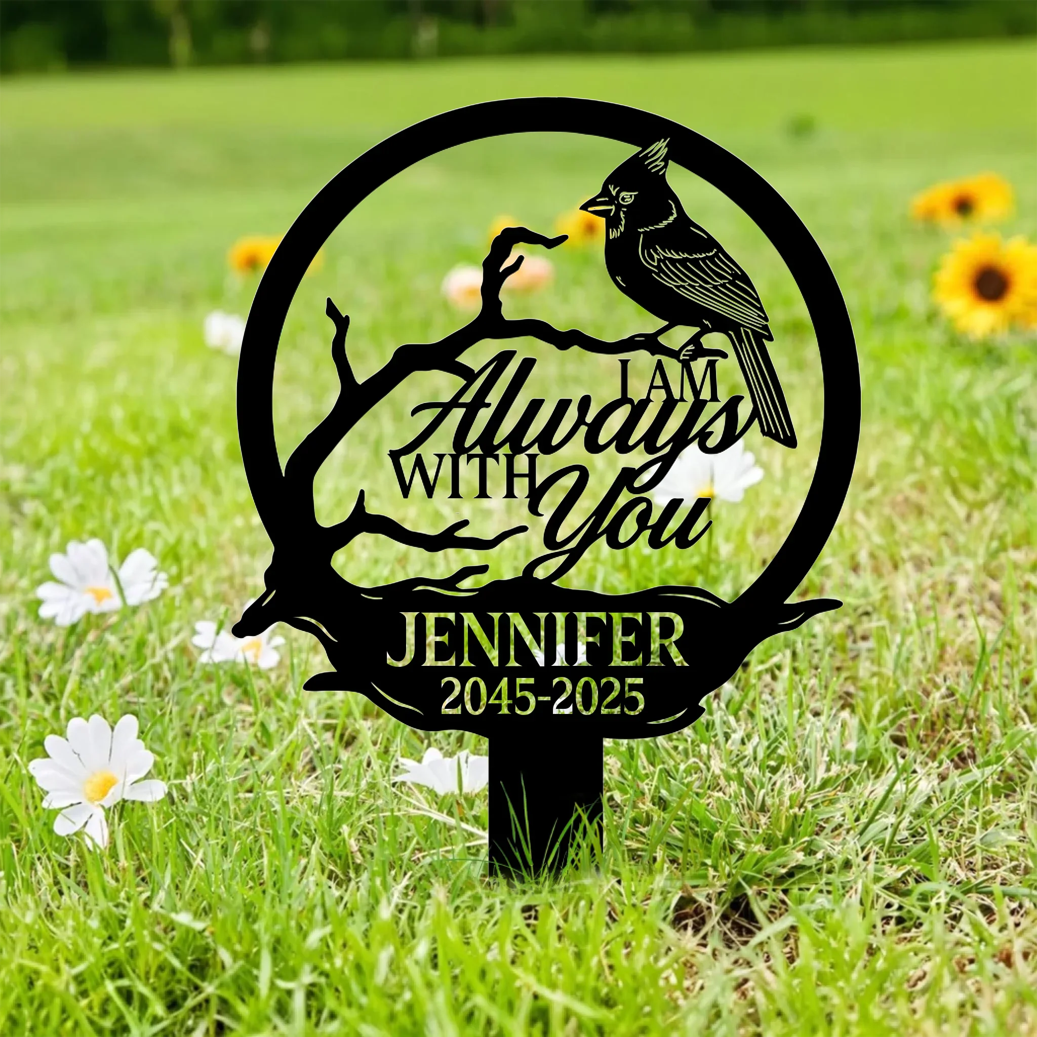 Personalized Memorial Metal Sign - Memorial Gift Idea For Family Member - I Am Always With You