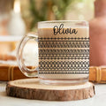 Custom Name F*ck This Sh*t Glass Mug - Hidden Message Glass Mug - Funny Rude Glass Mug Gift