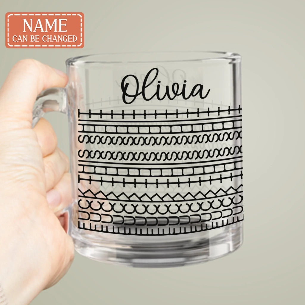 Custom Name F*ck This Sh*t Glass Mug - Hidden Message Glass Mug - Funny Rude Glass Mug Gift