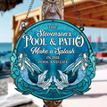 Custom Personalized Poolside Acrylic Suncatcher - Summer Gift Idea