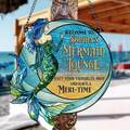 Personalized Mermaid Lounge Acrylic Suncatcher - Cast Your Troubles Away - Gift Idea For Friend