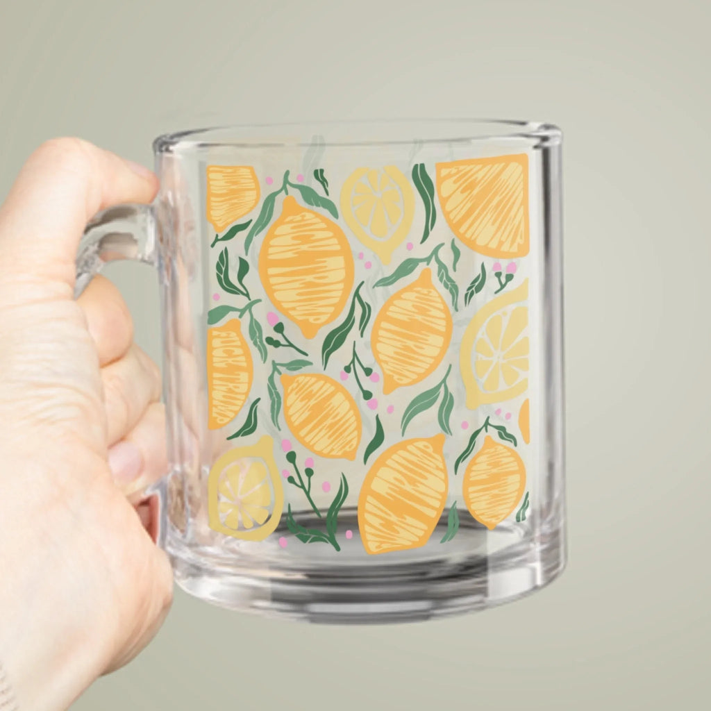 FDT Boho Floral Hidden Message Glass Mug - Perfect Gift Idea For Friend