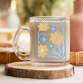 FDT Boho Floral Hidden Message Glass Mug - Perfect Gift Idea For Friend