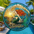 Custom Name Mermaid Acrylic Suncatcher - Mermaid/ Summer Gift Idea For Friend