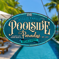Personalized Family Poolside Acrylic Suncatcher - Summer Gift Idea - Relax & Enjoy