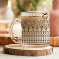 Personalized Birthmonth Flower F*ck this Sh*t Funny Hidden Message Glass Mug