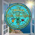 Personalized Patio Backyard Oasis Acrylic Suncatcher - Summer Gift Idea For Family - Food Family Friends Fun