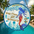 Personalized Mermaid Acrylic Suncatcher - Welcome To Mermaid Love - Gift Idea For Couple