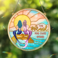 Personalized Mermaid Sisters Acrylic Suncatcher - Gift Idea For Sisters/Friends - We Mermaid For Each Other