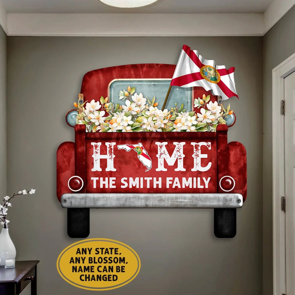 Custom Personalized Home Metal Sign - Gift Idea For Family