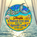 Personalized Mermaid Acrylic Suncatcher - Summer Gift Idea - A Mermaid Lives Here With The Greatest Catch Of Her Life