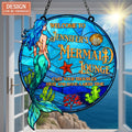 Personalized Mermaid Lounge Acrylic Suncatcher - Summer Gift Idea - Cast Your Troubles Away And Have A Meri - Time