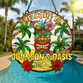 Personalized Oasis Acrylic Suncatcher - Summer Gift Idea - Pool & Bar