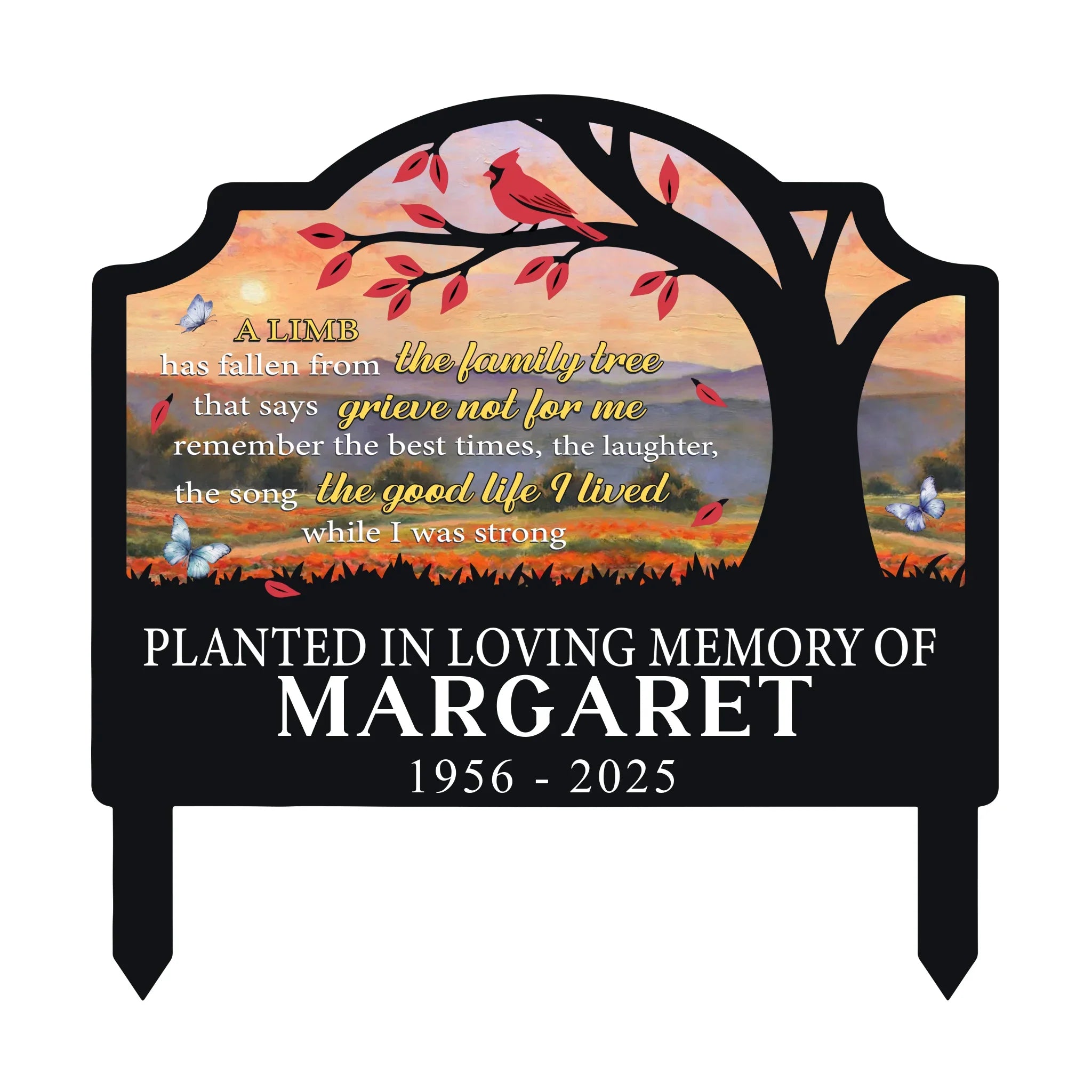 Personalized A Lime Has Fallen From The Family Tree Metal Sign - Memorial Gift Idea