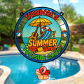 Custom Personalized Poolside Oasis Acrylic Suncatcher - Summer Gift Idea