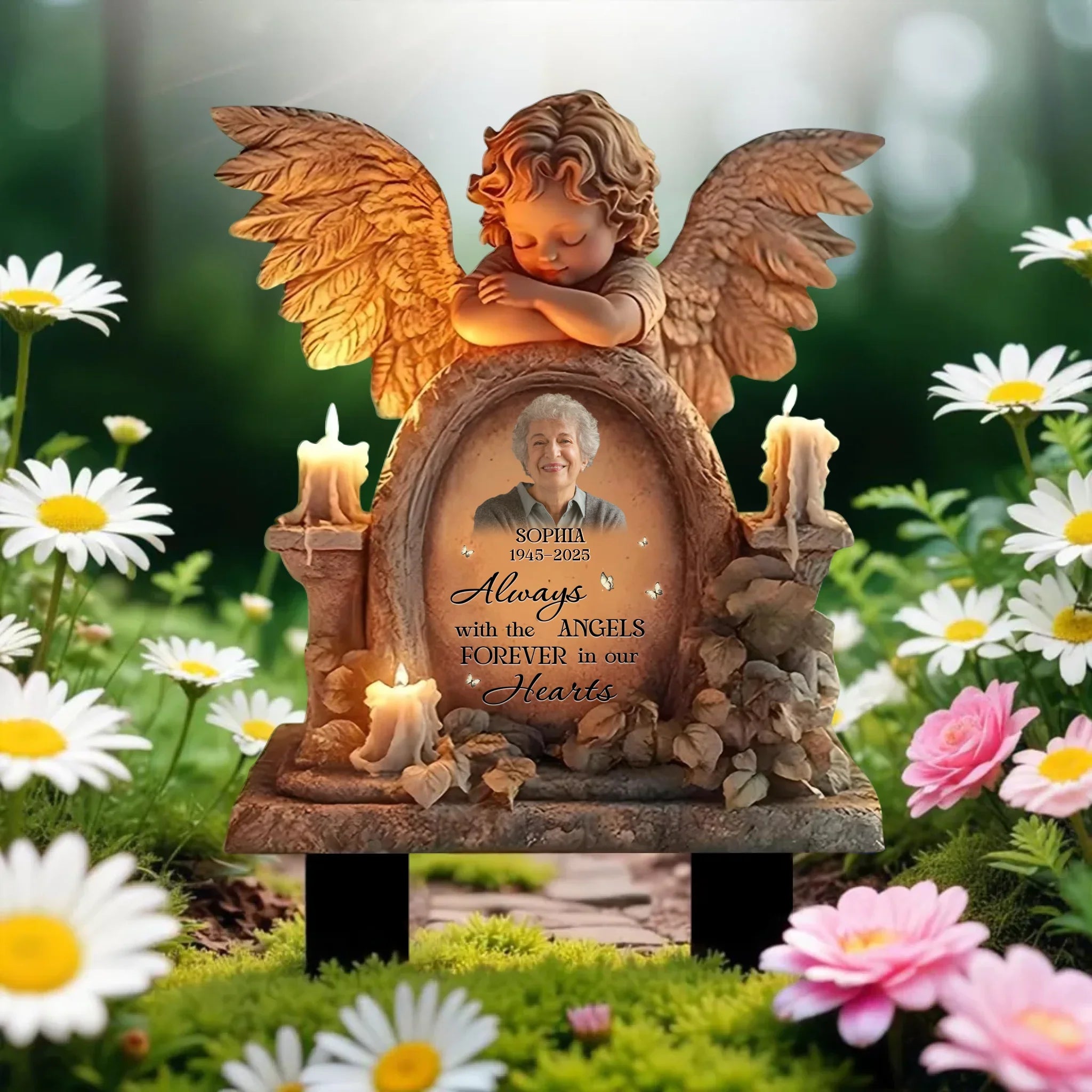 Personalized Memorial Metal Sign - Memorial Gift Idea For Family Member/ Mother's Day Gift Idea - Always With The Angels Forever In Our Hearts